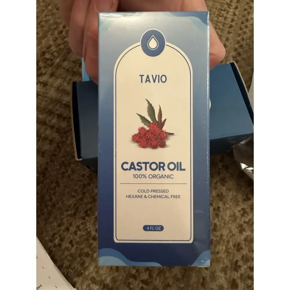 New in Box Sealed Tavio Castor Oil 100% Organic Cold Pressed 4 fl oz NIB NEW